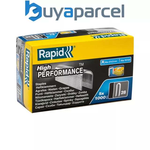 Rapid 11893510 28/10 10mm DP x 5m Galvanised Staples (Box 1000 x 5) RPD2810G