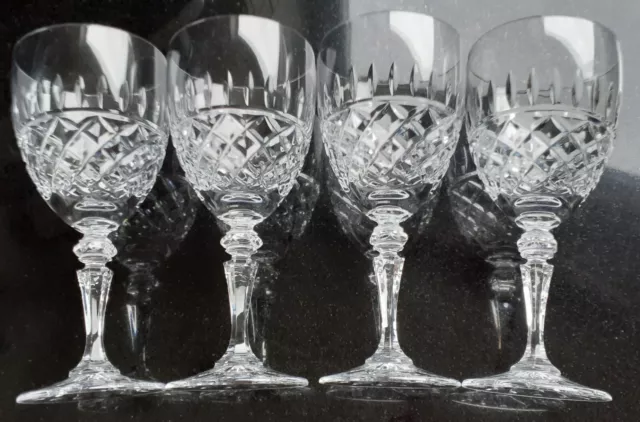 4 - Galway - Irish Lead Crystal - Rathmore Design - Wine Glasses - Boxed