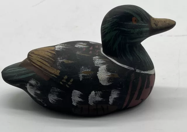 Handmade 5” Hand Painted Ceramic Mallard Duck Figurine