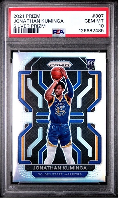JONATHAN KUMINGA 21-22 Prizm Silver Rookie Card PSA 9 Golden State