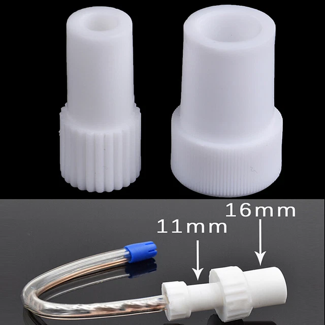 2Pcs 11mm + 6.5mm Dental Suction Tube Convertor Saliva Ejector Suction Adap_tu