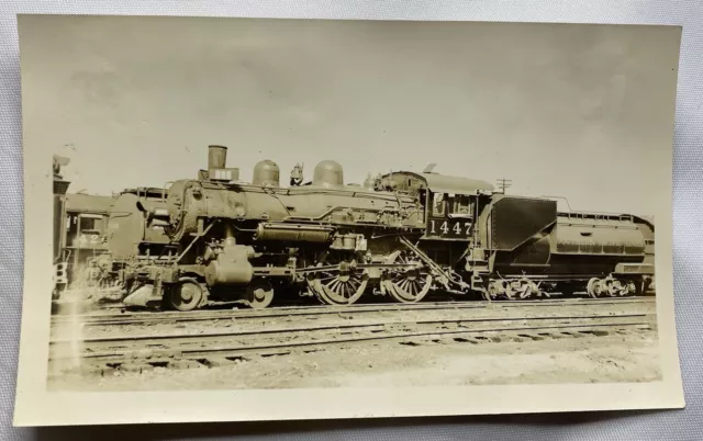 Vintage Photograph 1900’s Locomotive Train 1447 Southern Pacific Lines Velox B&W