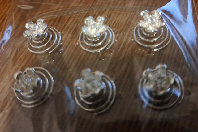 Hair Pins Twists X 6 Spins, Bridal, Wedding, Prom Accessories