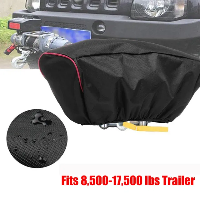 600D Waterproof Soft Winch Dust Cover 8,500-17,500 lbs For Trailer ATV SUV Auto