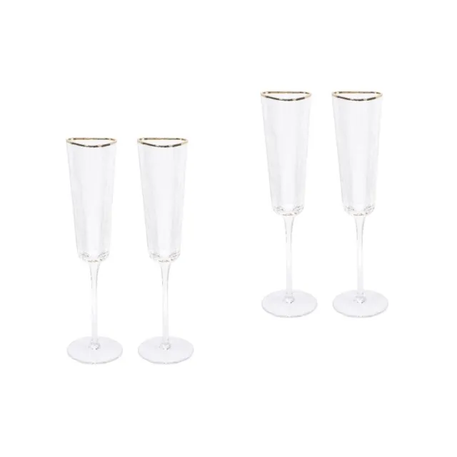 4 piezas de accesorios de barra de gafas de martini transparentes de vidrio para novio