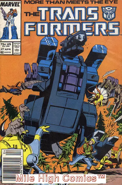 TRANSFORMERS   (1984 Series)  (MARVEL) #27 NEWSSTAND Very Fine Comics Book