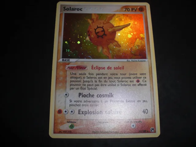 Carte Pokemon Fr Solaroc Holo 13/100 Ex Tempete De Sable Bon Etat