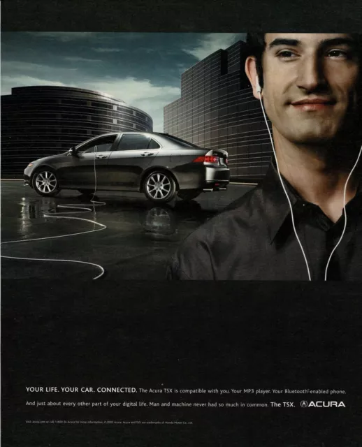 2005 ACURA TSX gray 4-door sedan Vintage Print Ad