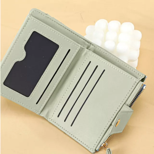 Female Wallet Multi-slots Coins Pocket Ladies Short Coins Purse Case Snap Button