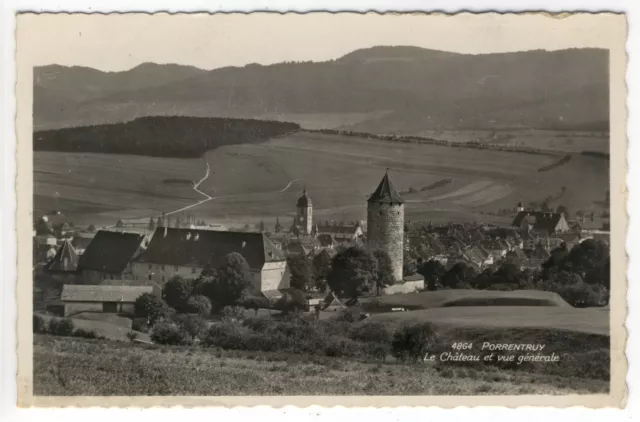 AK Porrentruy, Pruntrut, Le Chateau et vue generale, um 1950 Foto-AK