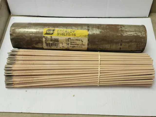 New 10Lbs 142Pcs Esab Arcalloy Welding Electrode 316Lf5-16 1/8X14