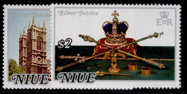 NEW ZEALAND - Niue QEII SG213-214, 1977 Silver Jubilee set, NH MINT.