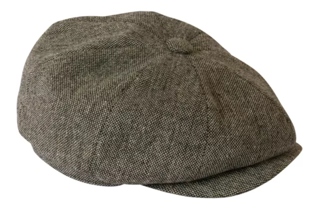 Shelby Charcoal Grey Newsboy Button Top Flat Cap - Gamble & Gunn