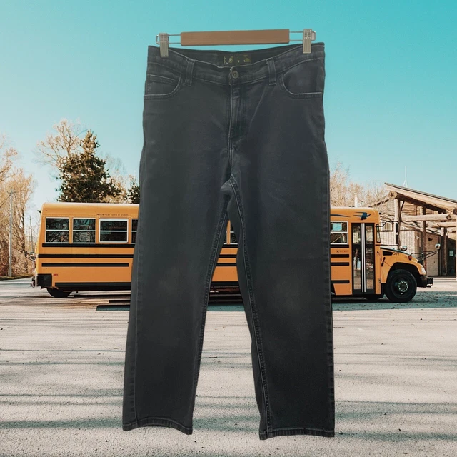 Jeans denim Lee Sport gioventù taglia 12 W30 L25 husky antracite gamba dritta