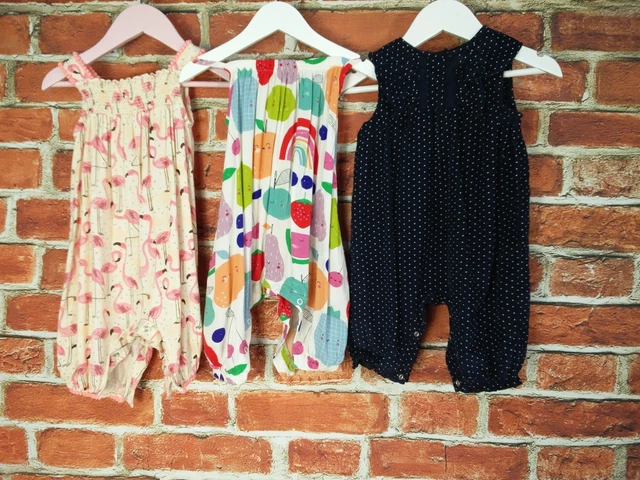 Baby Girl Bundle Aged 3-6 Months 100% Next Summer Rompers Flamingo Spotty 68Cm