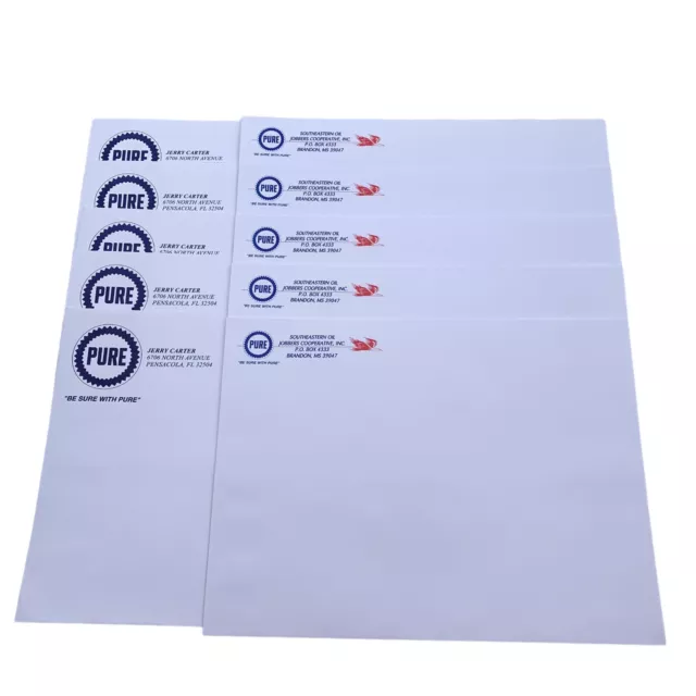 Vintage 10 Pure Southeastern Oil Jobbers Cooperative Sure Pride Envelopes SEALED