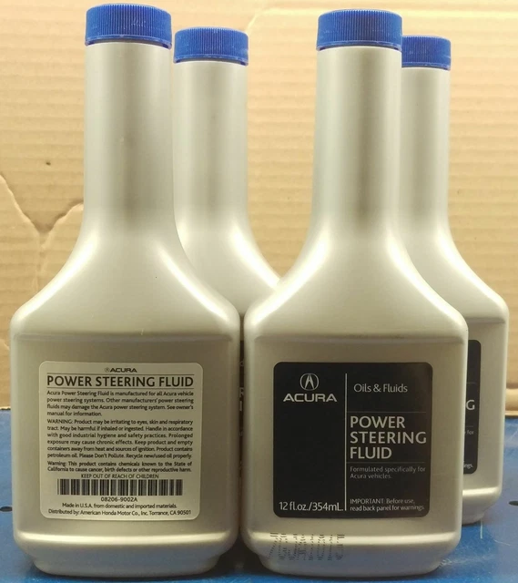 NEW GENUINE HONDA Acura Power Steering Fluid 12 OZ Bottle Pack of (4