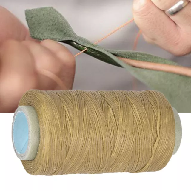 250 Meters 150D Leather Craft Flat Sewing Thread Hand Stitching Waxed Thread ▷