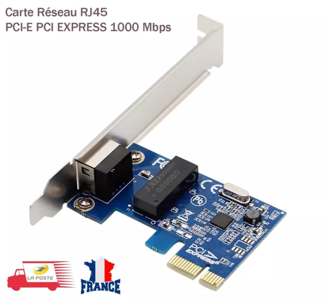 Carte Réseau RJ45 PCI-E PCI EXPRESS 10/100/1000 Mbps Desktop Gigabit Ethernet