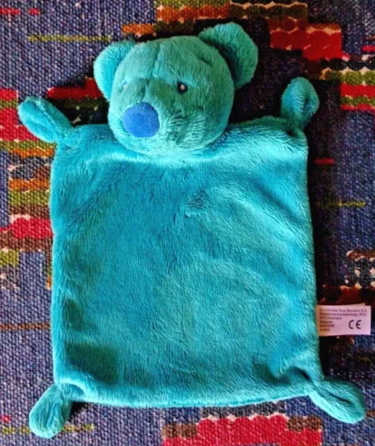 4Pa/ Doudou Plat Simba Kiabi Ours Bleu Turquoise Kom 9