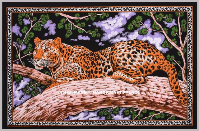 Large Panther Wall Hanging Wall Decor Poster Indian Tapestry Beach Throw Yogamat