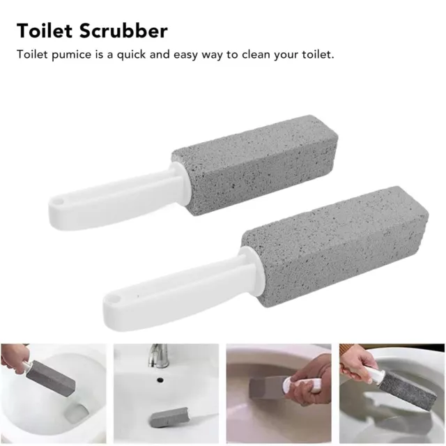 Pack of 2 scouring rods, strong, durable pumice stone with fine holes for toilet
