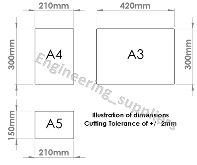 White Plasticard 2mm A4 Polystyrene High Impact HIPS Sheet Packs of 1, 3, 5 & 10 3