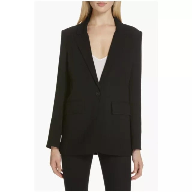 NWT Derek Lam 10 Crosby Black Single Button Peaked Lapel Wilshire Blazer Size 4