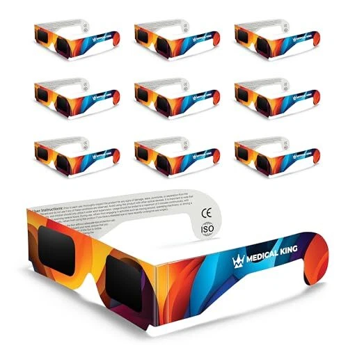 SOLAR ECLIPSE GLASSES (10 pack) 2024 CE and ISO Certified Approved 2024