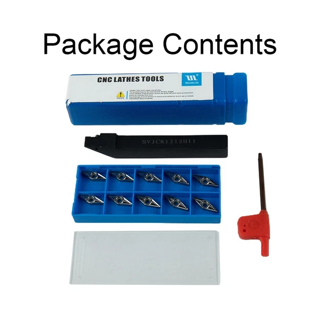 SVJCR1212H11 Holder Turning Tool 12×100mm Alloy Steel Aluminum Inserts