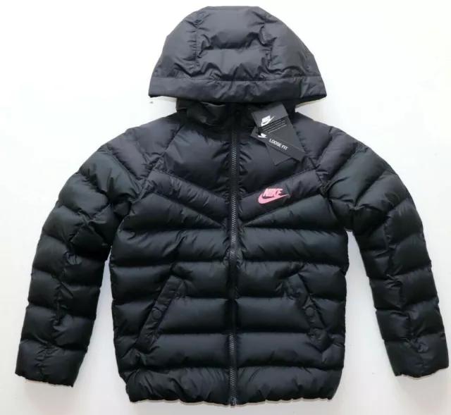 Nike Sportswear Synthetic Fill Puffer Jacket Black 939554-014 Girls Boys Xs S
