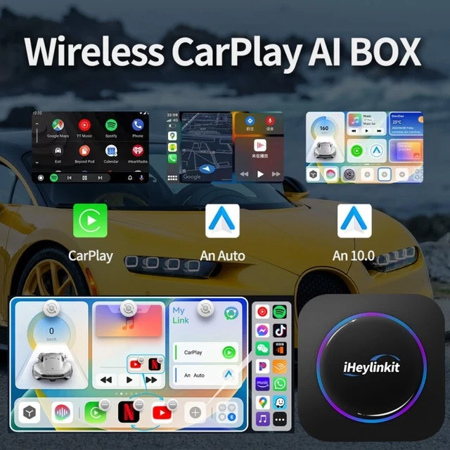 Carplay Smart Ai Box Multimedia Wireless Auto Blay Adapter With SIM TF Card Port