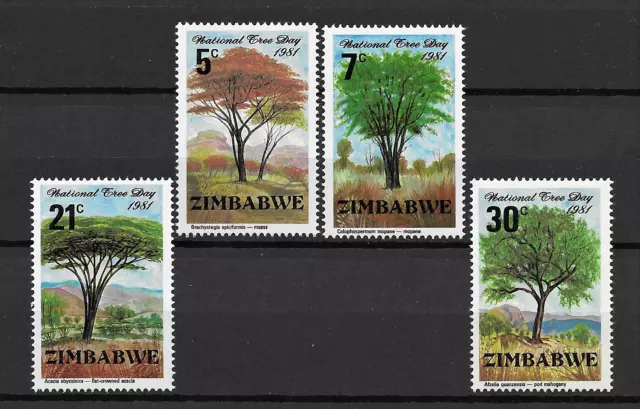 Zimbabwe 1981 National Tree Day set nuovo nuovo nuovo di zecca S.G. 606-609