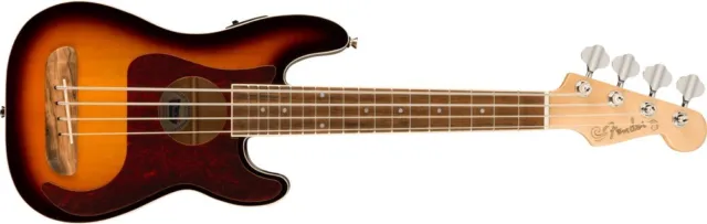 NEW Fender Fullerton Precision Bass Ukulele - 3-COLOR SUNBRUST, #0970583500