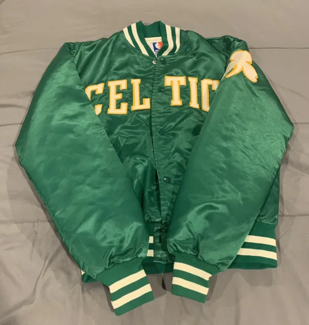 Vintage 1980s Boston Celtics Bomber Jacket.