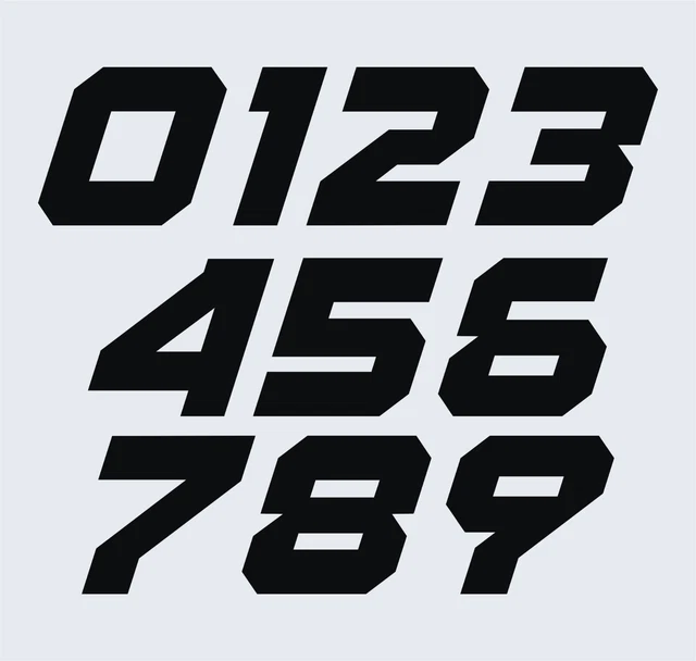 Adesivi Numeri Grandi 10cm Per Cassette Postali - Nero Impermeabile 5 Fogli