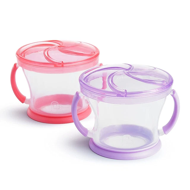 Paquete de 2 Snack Catcher Snack Cup rosa/púrpura envío rápido y gratuito