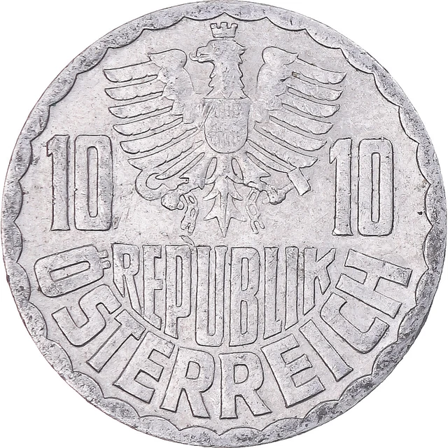 [#345177] Coin, Austria, 10 Groschen, 1969, Vienna, EF, Aluminum, KM:2878