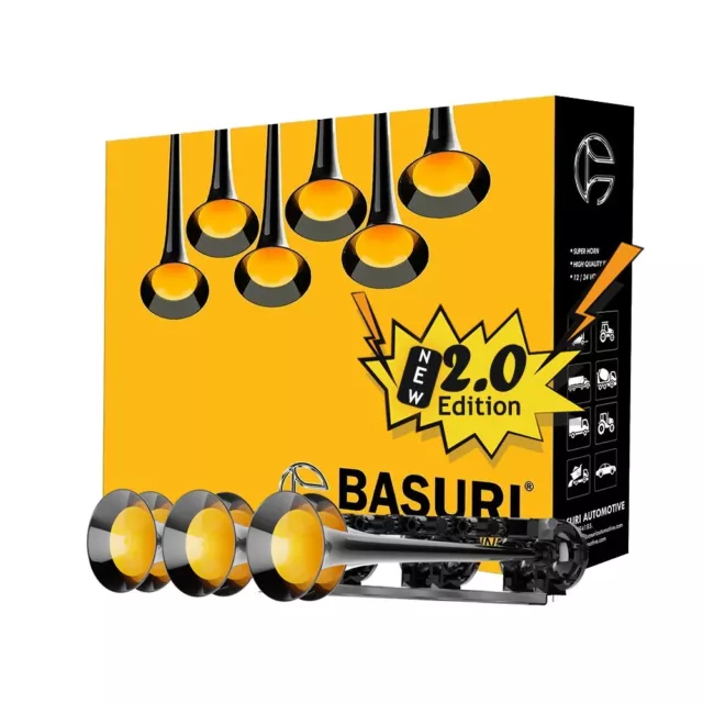 BASURI Edition 2.0, Klaxon 19 Melodies 12 et 24 V, Compresseur 12V et raccord