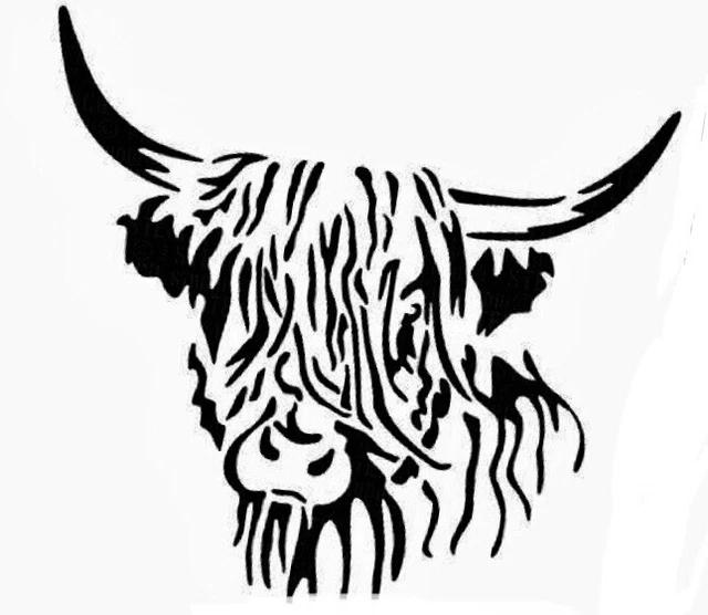 HIGHLAND COW STENCIL £6.00 - PicClick UK