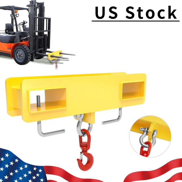 Forklift Lifting Hoist Swivel Hook Mobile Crane 4500 lb. Capacity Fork Extension