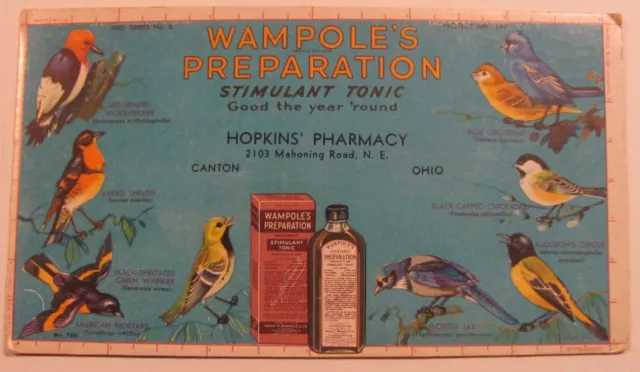 Wampole’s Preparation Stimulant Tonic Birds Blotter Canton Ohio