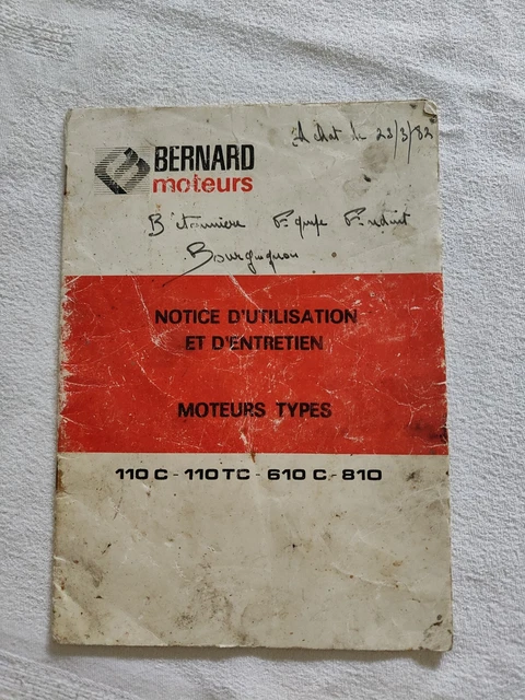 Notice D'utilisation Et D'entretien BERLIET 20K 30K - 770K 880K (ne3541) - Occasion