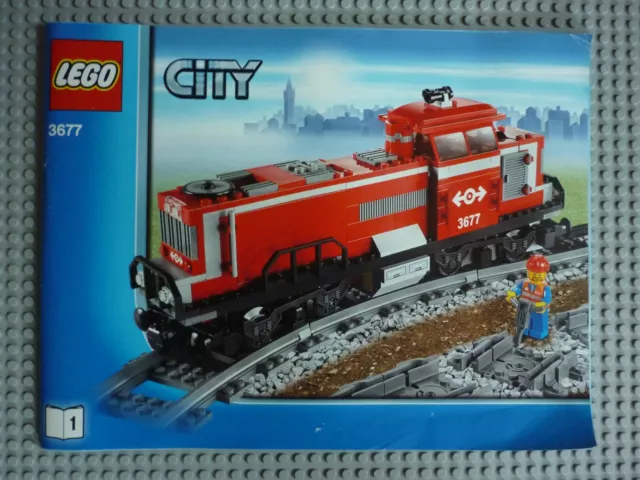 Lego City Eisenbahn D - Lok ( rot )  3677 / 7938 / 7939  / 60052 / 9V