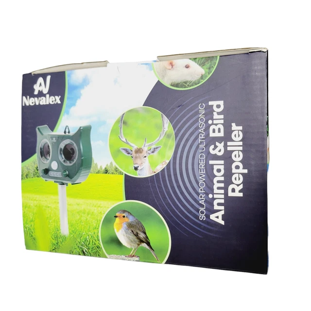 Animal Repeller Ultrasonic Solar Power Bird Dog Cat Skunk Deer Raccoon Repellent
