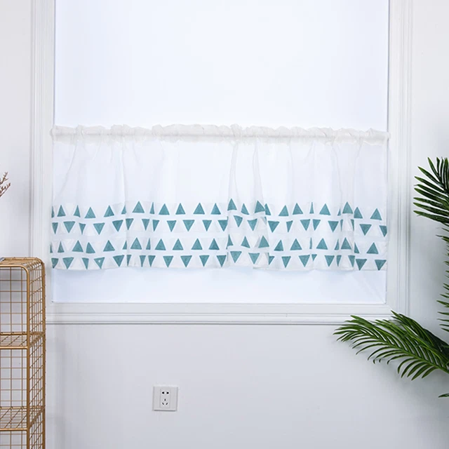 Sheer Curtain Fine Workmanship Light Filtering Semi-transparent Geometric