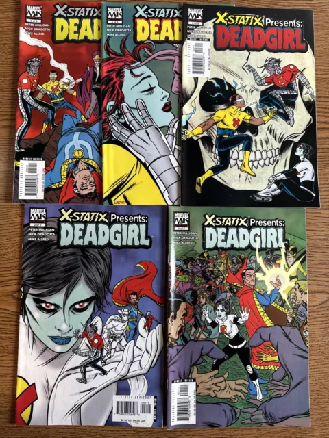 X-STATIX Presents: DEADGIRL #1 2 3 4 5 Complete Limited Set 2005 Marvel Comics