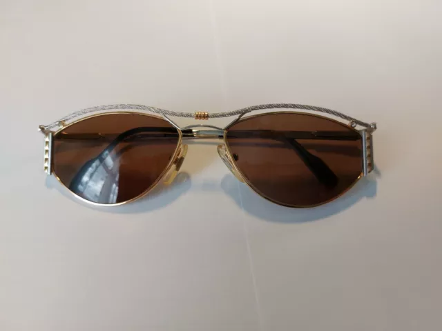 Tiffany Lunettes Damen Vintage Sonnenbrille Gold Silber vergoldet