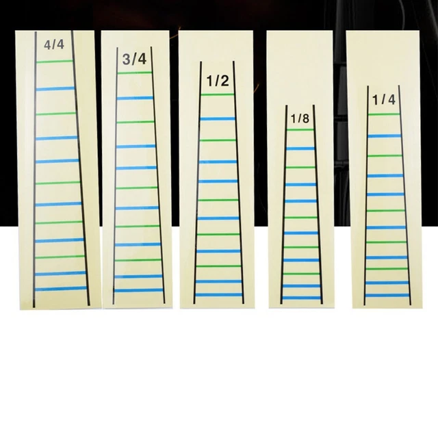 Autocollants Guide Doigts Pour Violon - 6 Bandes PVC Couleurs - Pour Débutants - Positionnement Notes