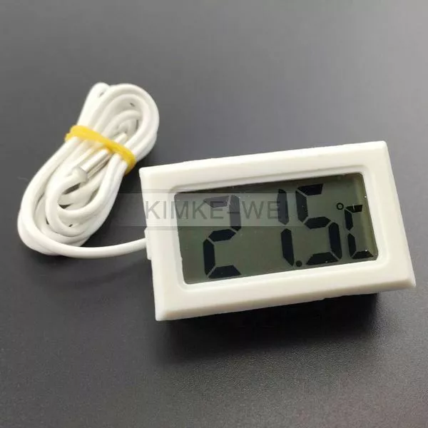 Mini LCD Digital Thermometer Temperaturmesser Temperatur Tester mit Sensor Weiß